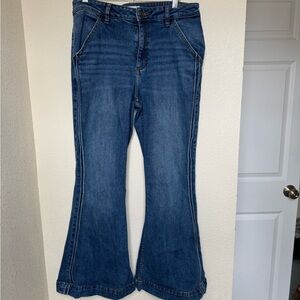 Shyanne Dark Blue Flare Jeans